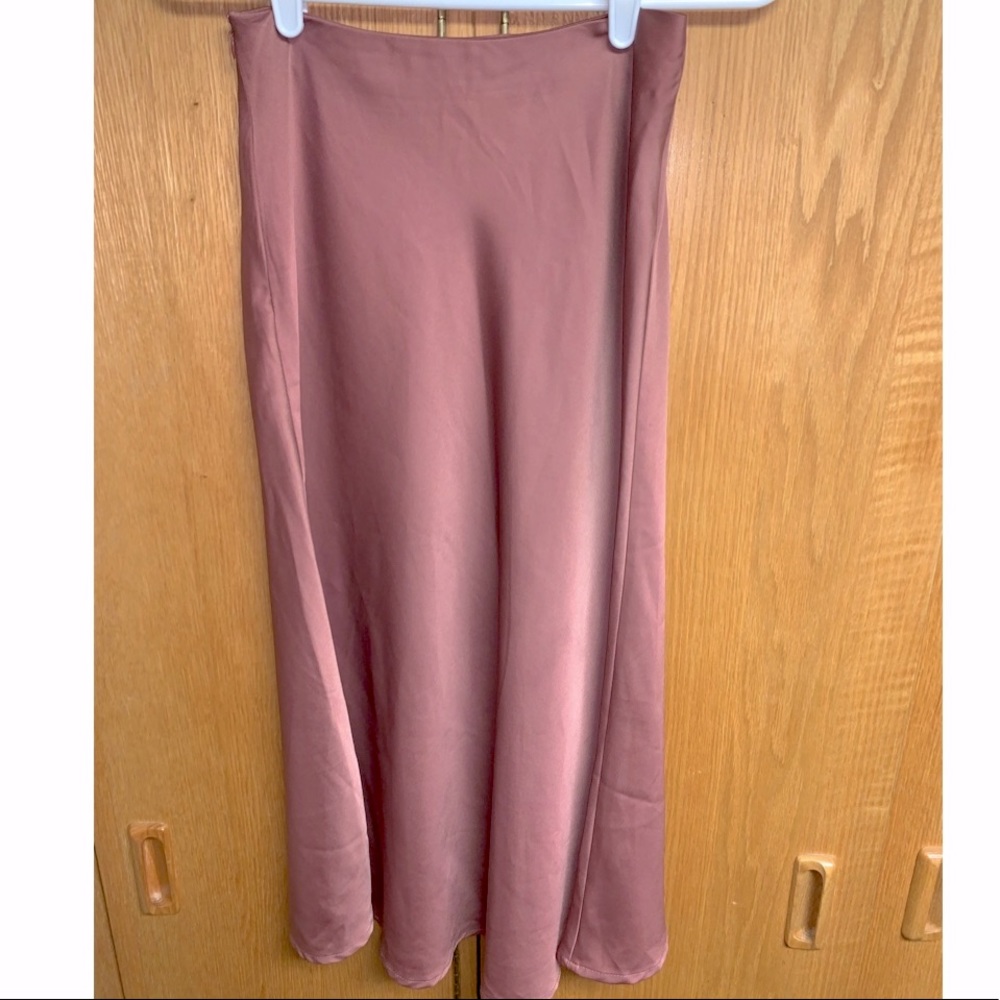 Satin Midi Skirt